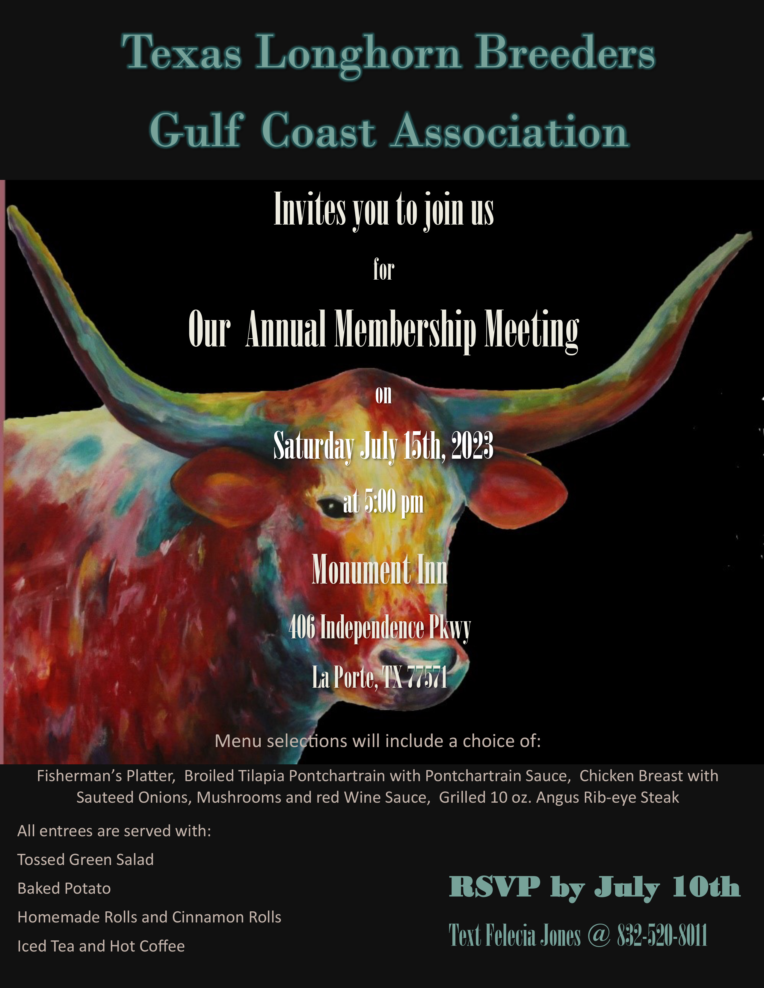 TLBGCA host of the Cattle Baron's Sale for Registered Texas Longhorns.